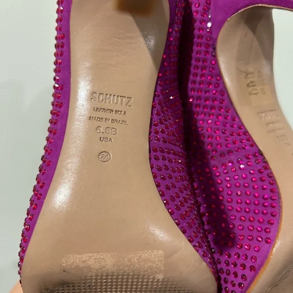 SCHUTZ Fuchsia Studded Heels - Picture 5 of 5